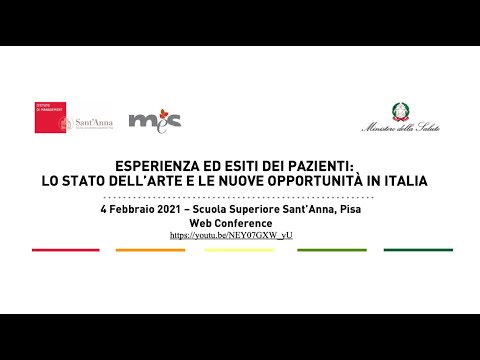, title : '"Esperienza ed esiti dei pazienti: lo stato dell'arte e le nuove opportunità in Italia"'
