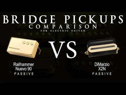 Railhammer NUEVO 90 vs DiMarzio X2N - Bridge Guitar Pickup Comparison Tone Demo