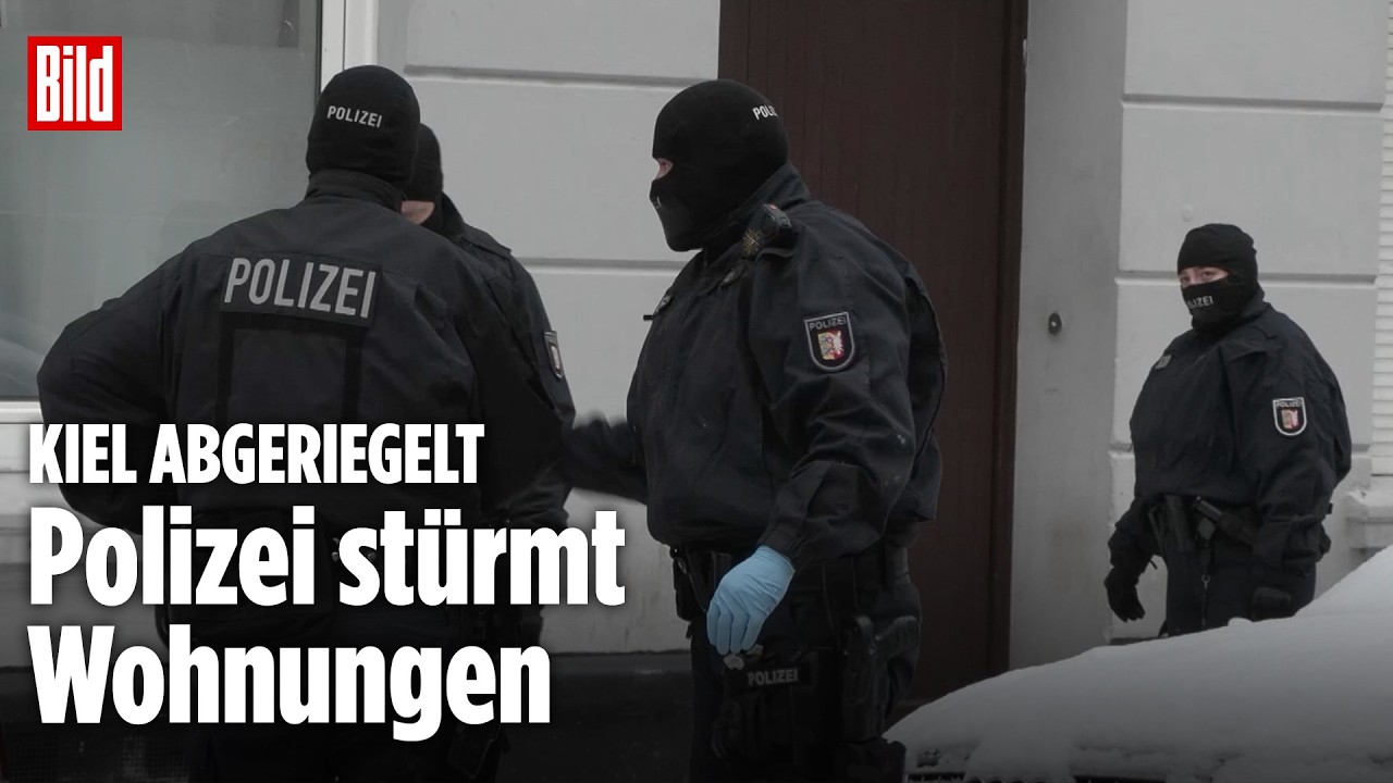 400 Polizisten im Einsatz: Großrazzia gegen Drogennetzwerk in Kiel
