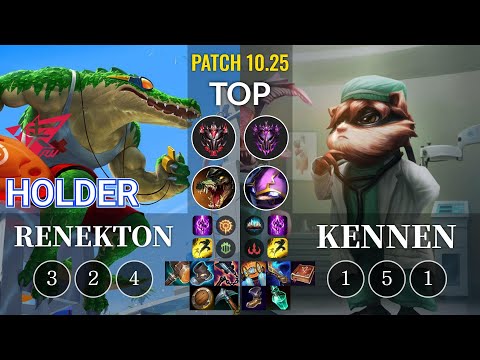 RW Holder Renekton vs Kennen Top - KR Patch 10.25