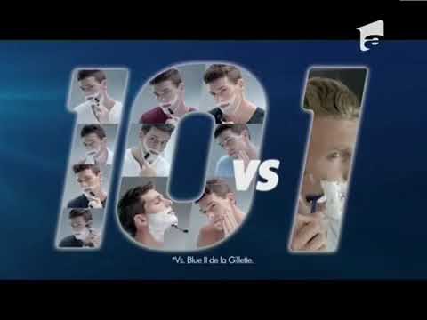 Reclamă Gillette Mach3 vs. BLUE II (7 septembrie 2014)