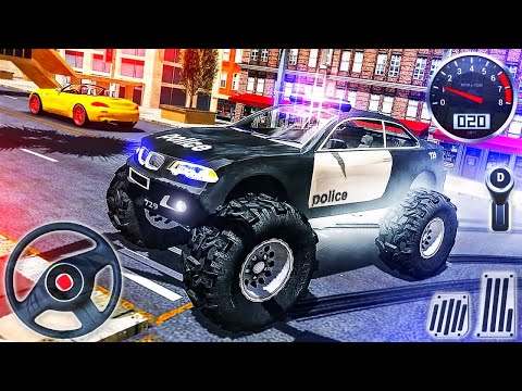 Police Monster Truck Driver Simulator - 4x4 Police Car Stunts Race 3D - Android GamePlay