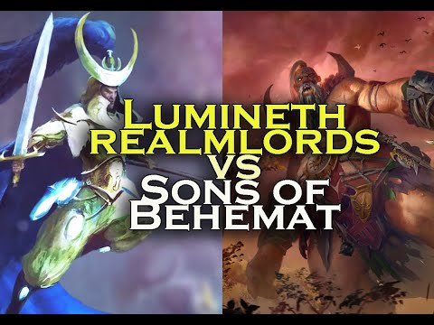 Lumineth Realmlords vs Sons of Behemat