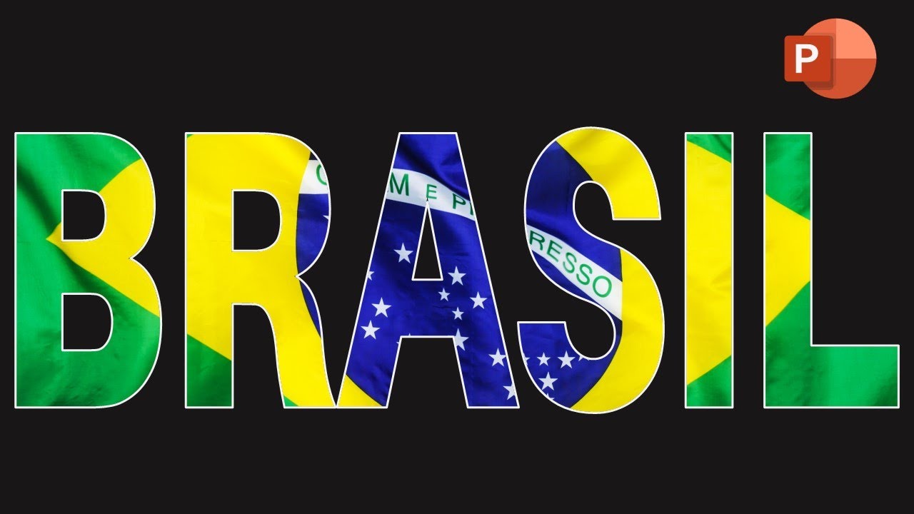 Como Colocar IMAGEM Dentro de TEXTO no PowerPoint [preenchimento criativo]