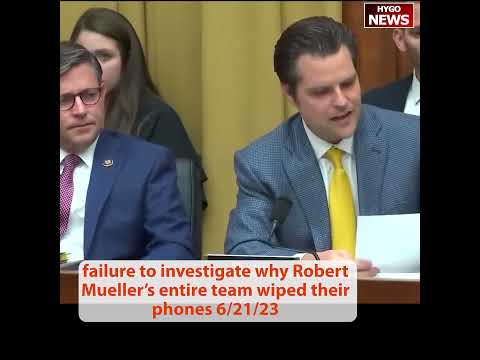 Rep Confronts Durham On Mueller Team Phone Wipes — "Why Didn't You Investigate It?"