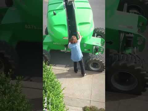 Karen doesn't like boom lift parking in front of her house..