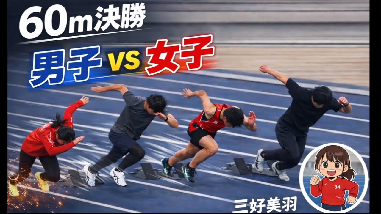 三好美羽 まさかまさかの10秒台の男子決勝へ出場！第1回F.A.S.T記録測定会60m男子決勝！！