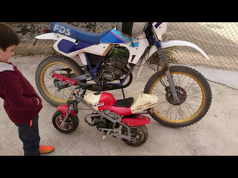 CÓMO ARRANCAR MOTO MINIMOTO y Rule con Oier on board y Derbi FDS