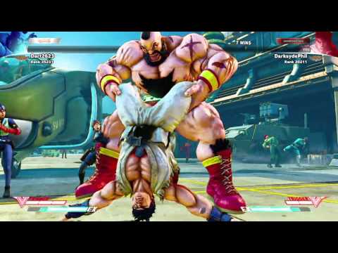 Street Fighter V Online MP March 1, 2016 pt4 - Ryu vs. Gief
