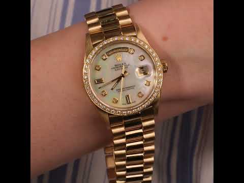 #Rolex Oyster Day Date 36mm 18k #Gold #Diamond President #Bracelet #Watch
