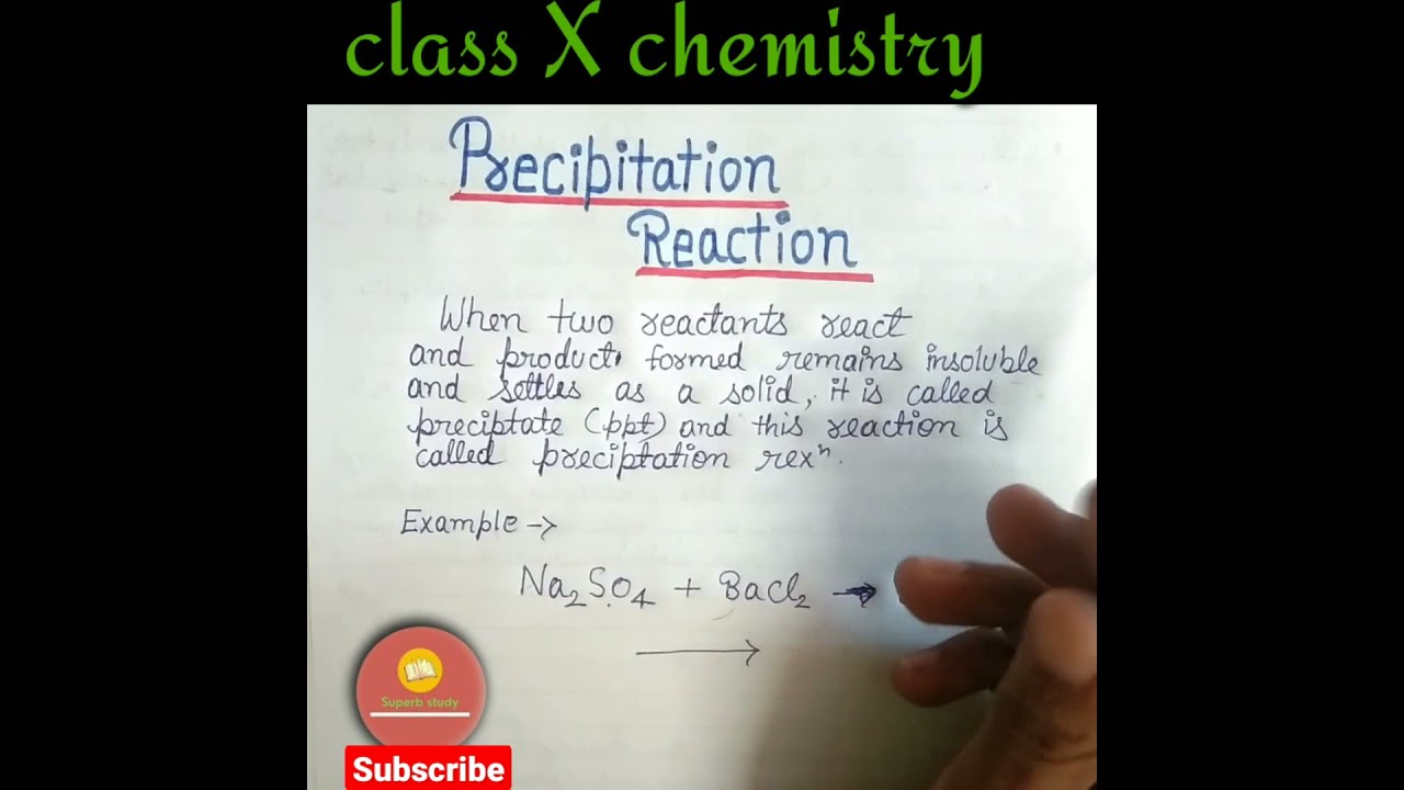 precipitation reaction class 10 chemistry!! #AnilKuniyal #short