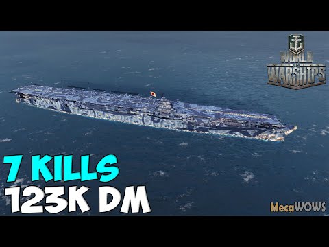 World of WarShips | Shōkaku | 7 KILLS | 123K Damage - Replay Gameplay 4k 60 fps