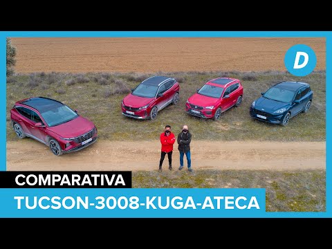 Comparativa SUV: Hyundai Tucson 2021, SEAT Ateca, Peugeot 3008, Ford Kuga | Review en español