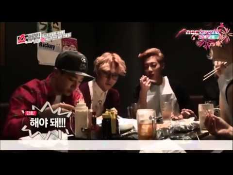 all member's b2st makes reaction after eating delicious food