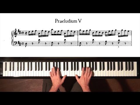 Bach Prelude and Fugue No.5 (Moderate Tempo) Well Tempered Clavier, Book 1 with Harmonic Pedal
