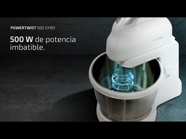Batedeira Cecotec PowerTwist 500 Steel Bol Inox 500W 3 Varas 5 Velocidades Turbo video