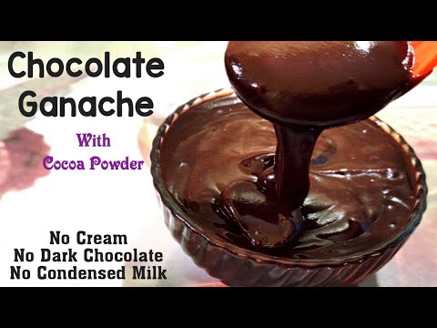 Chocolate Ganache | How to make Chocolate Sauce Using Cocoa Powder | Chocolate Sauce Recipe