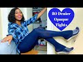 Navy Blue 80 Denier Opaque Tights TRYON REVIEW