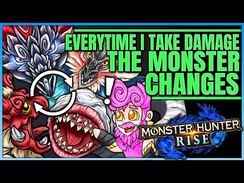 Every Time I Take Damage the Monster Changes - Monster Hunter Rise Challenge Mode! #rise