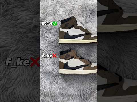 Real Vs Fake Travis Scott Mocha Jordan 1 High #sneakerhead #sneakers #viral