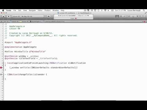 Cocoa Programming L40 - NSUserDefaults