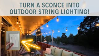 Turn a Sconce into Outdoor String Lights