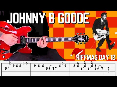Chuck Berry | Johnny B Goode Intro Guitar Tutorial | FREE DOWNLOADABLE TAB | Guitar Riff Lesson