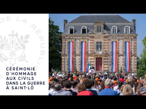 Cérémonie d'hommage aux civils dans la guerre à Saint-Lô.