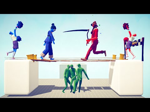 TAEKWONDO vs EVERY UNIT + ZOMBIE on the suspension bridge | TABS - Totally Accurate Battle Simulator