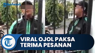Viral Video Pria Beratribut Ojol Paksa Warga Terima Barang Bukan Pesanan, Diduga Alami Gangguan Jiwa