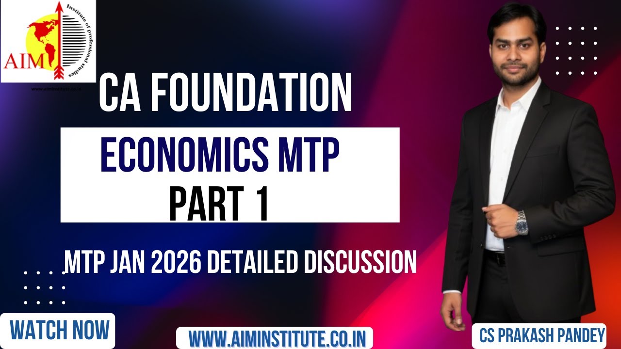 How to Solve ICAI MTP Economics Questions for CA Foundation - Step by Step Guide