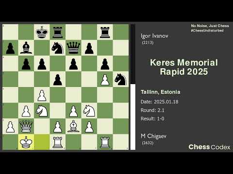Keres Memorial Rapid 2025 | Round 1 - 11 | Tallinn, Estonia