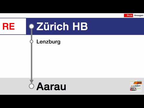 SBB Ansage I RE Zürich HB - Aarau I BoJa Ansagen