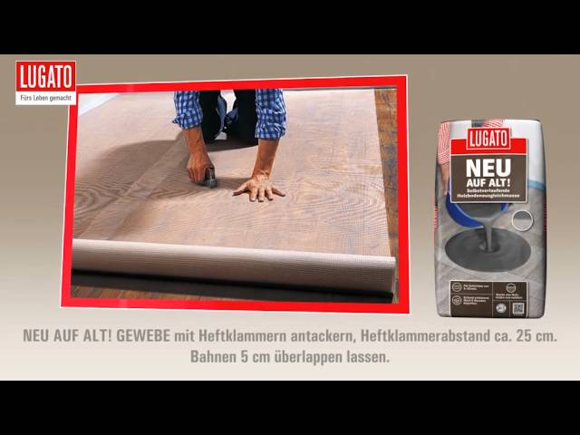 Video teaser per Holzboden ausgleichen mit der LUGATO Spachtelmasse NEU AUF ALT!