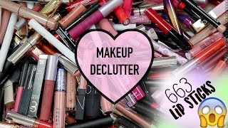 MAKEUP COLLECTION DECLUTTER 2016 | LIPS