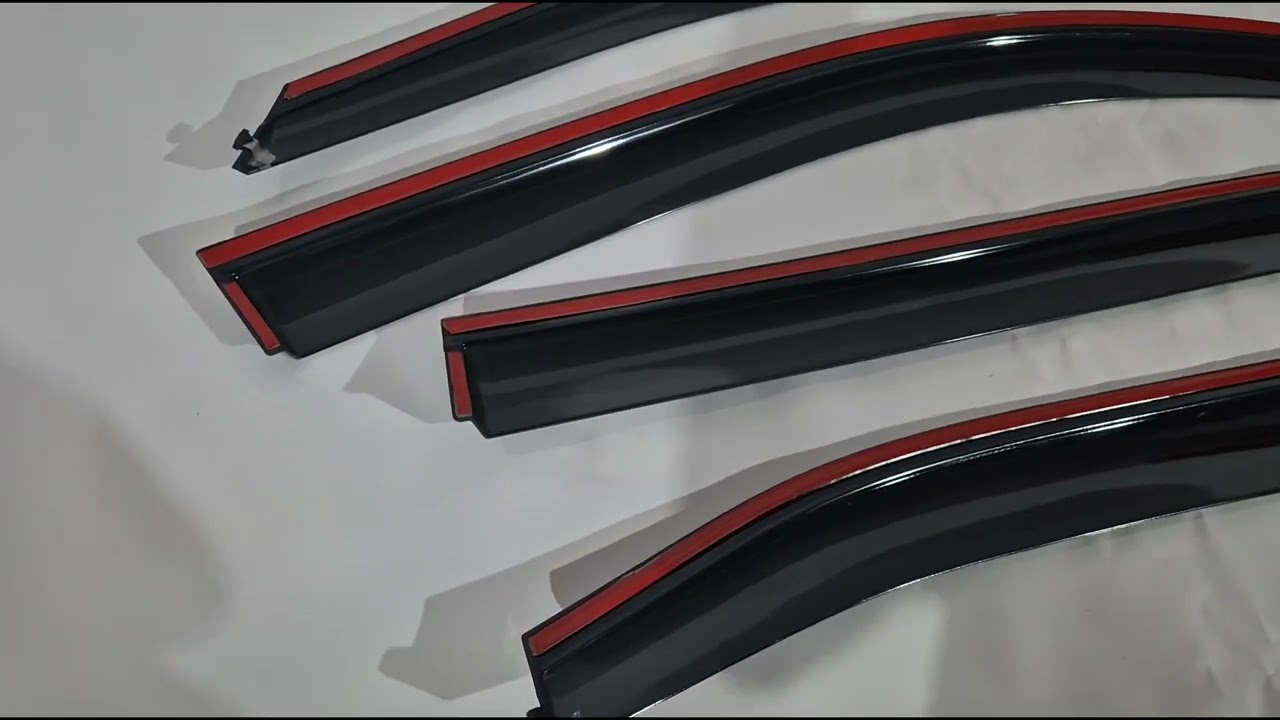 Ветровики с хромированным молдингом Niken Luxury (EU/Asia, 4 шт) Video 1