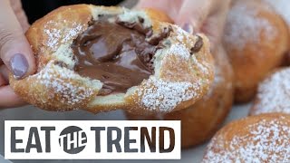 Nutella Stuffed Deep-Fried Pastries | Eat the Trend by POPSUGAR Food
