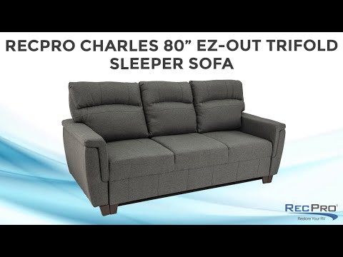 RecPro Charles 80" EZ-OUT Trifold Sleeper Sofa