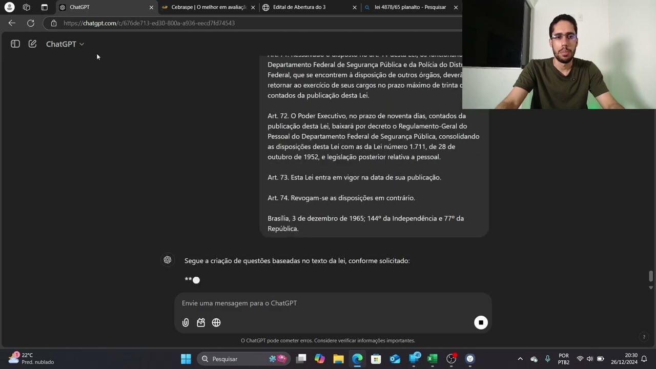 Elaborando questões com o ChatGPT