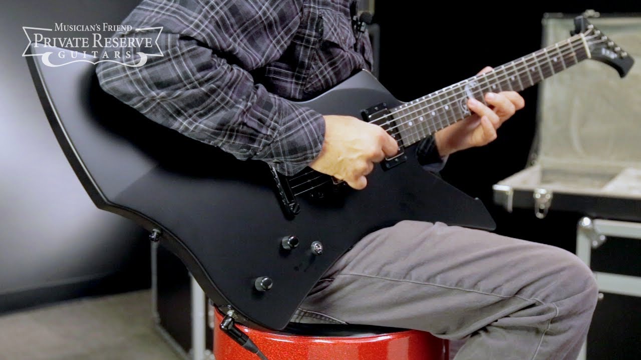 ESP Hetfield Snakebyte Electric Guitar, Black Satin - YouTube