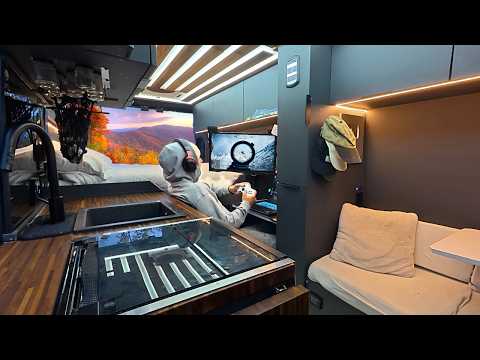 VANLIFE GAMING In the Mountains | Fall Camping & Cooking Potato Soup