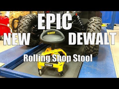 Epic New DEWALT Rolling Shop Stool | DXSTAH025