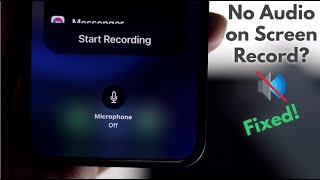 Fixed: iPhone Screen Record No Audio [Audio issues]