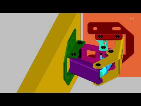 Door hinges animated working process