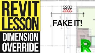 How to Edit Dimensions in Revit - Override a Dimension Value