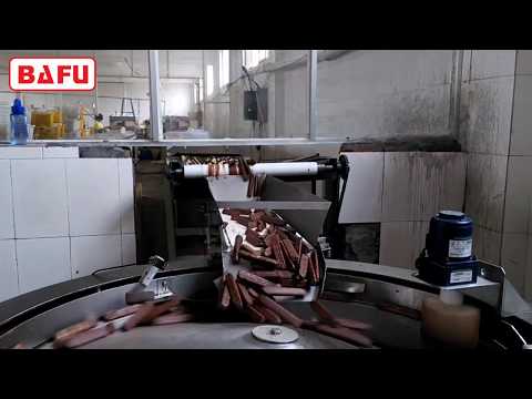 rotary feeding,rotary feeder, rotary bowl feeding,chocolate bar packaging line