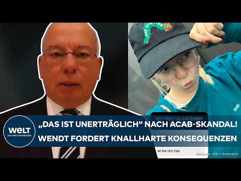DEUTSCHLAND: Nach ACAB-Skandal! Wendt zerstört oberste Grüne Polizei-Hasserin Jette Nietzard