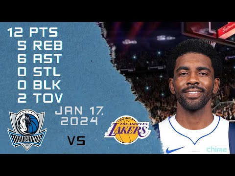 Kyrie Irving player Full Highlights vs LAKERS NBA Regular season game 17-01-2024