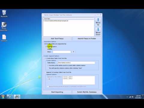 MySQL Import Multiple Text Files Software