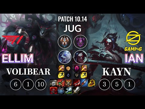 T1 Ellim Volibear vs OZ Ian Kayn Jungle - KR Patch 10.14